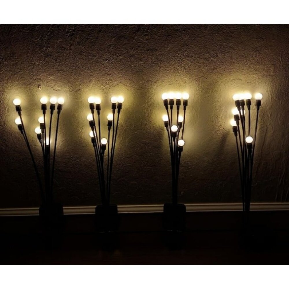 Solar Garden Lights, ASMAD 4 Pack 32 LED Solar Outdoor Lights, Outdoor Decor